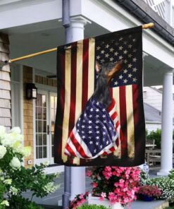 Doberman American Patriot Flag