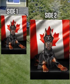 doberman pinscher dog lover canadian flag qnn557fv5 7262