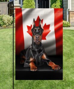 doberman pinscher dog lover canadian flag qnn557fv5 7610