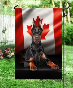 doberman pinscher dog lover canadian flag qnn557fv5 8213