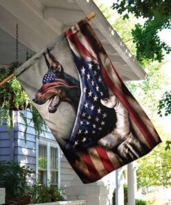 doberman pinscher flag 4297
