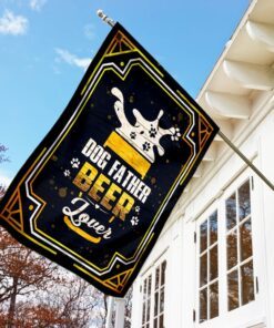 dog father beer lover flag 6650