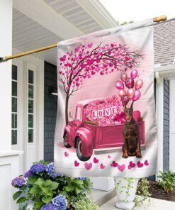 Dog Flag Valentine Dobermann Dog Flag QTR380Fv6