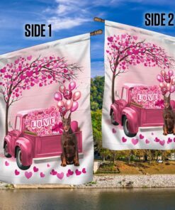 dog flag valentine dobermann dog flag qtr380fv6 8888
