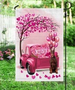 dog flag valentine dobermann dog flag qtr380fv6 8991