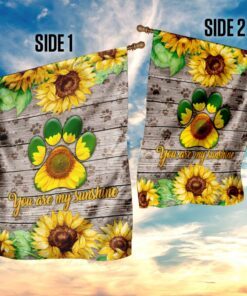 dog paw sunflower you are my sunshine flag 1883