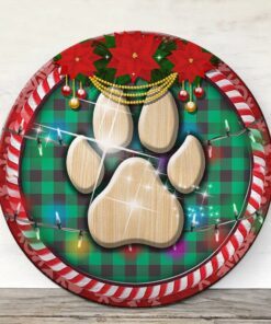 dog round wooden sign nnt144wd 1702