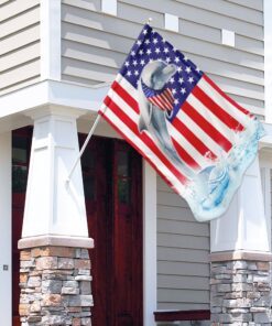 dolphin american flag 2384