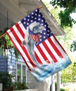 dolphin american flag 2843