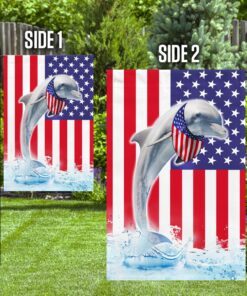 dolphin american flag 4677