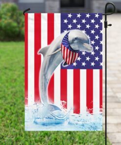 dolphin american flag 7209