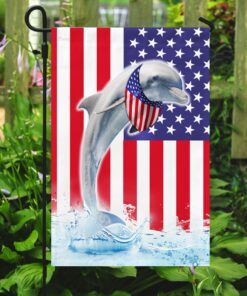 dolphin american flag 8115