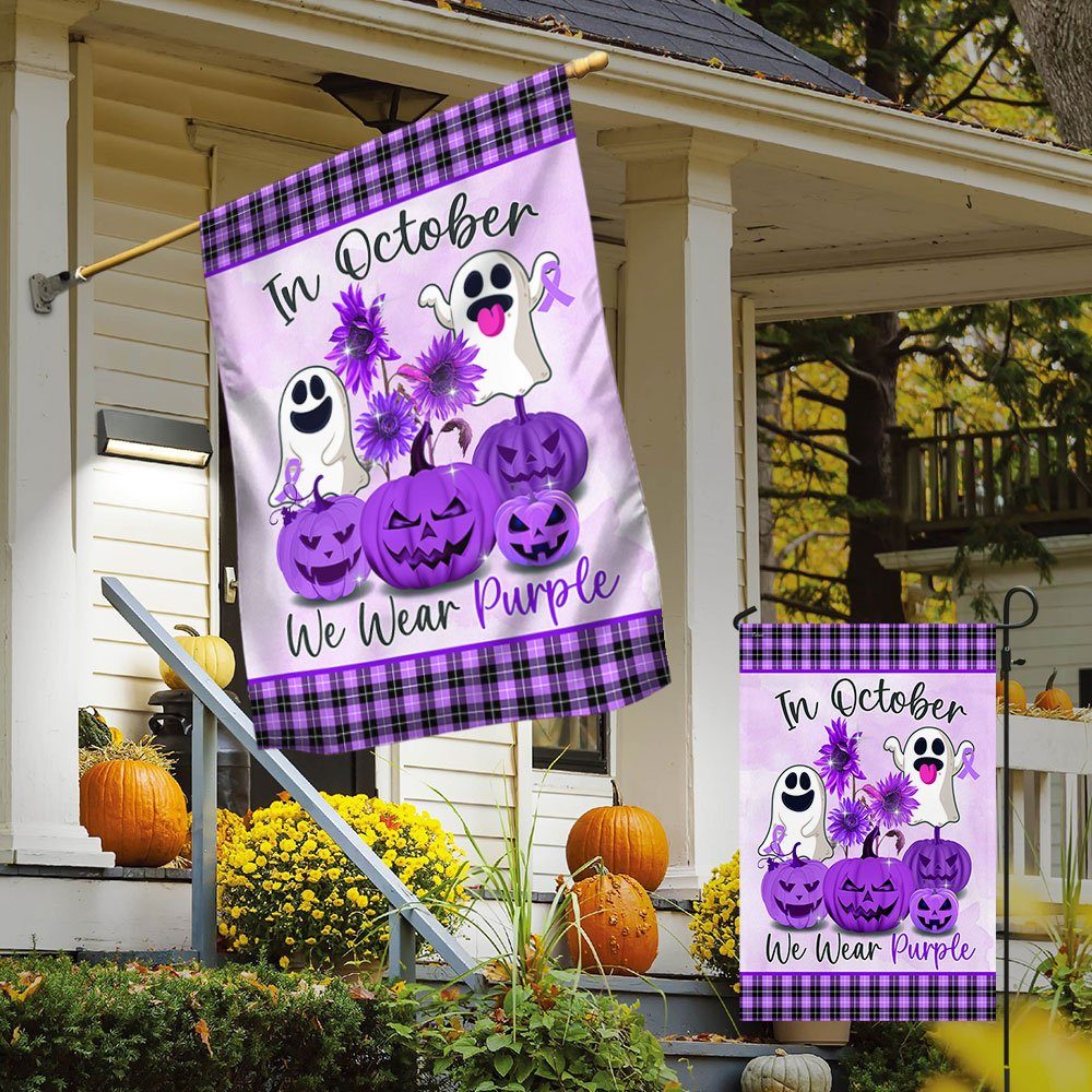 Domestic Violence Awareness Month Flag In October We Wear Purple LNT540Fv1 - Image 4