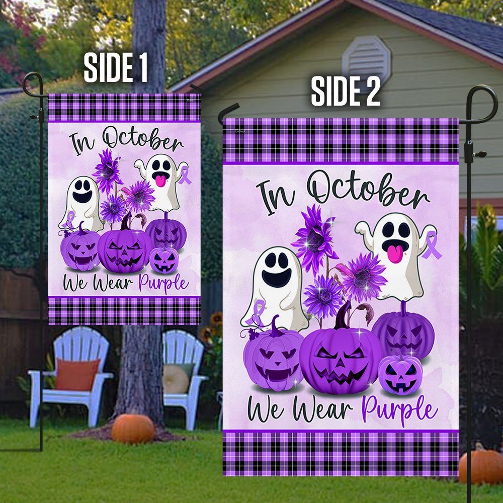 Domestic Violence Awareness Month Flag In October We Wear Purple LNT540Fv1 - Image 5