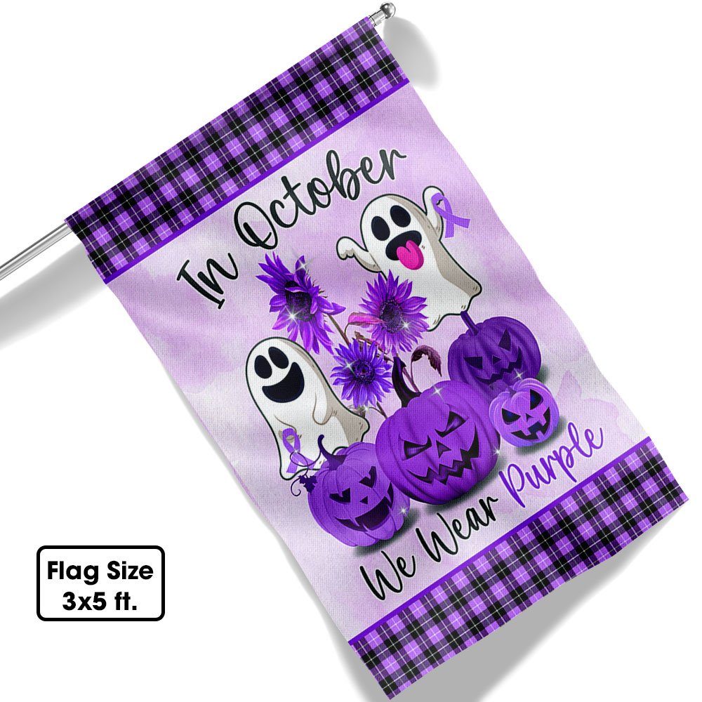 Domestic Violence Awareness Month Flag In October We Wear Purple LNT540Fv1 - Image 6