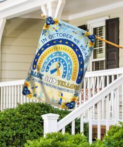 down syndrome awareness. in october we wear blue and yellow flag 6280