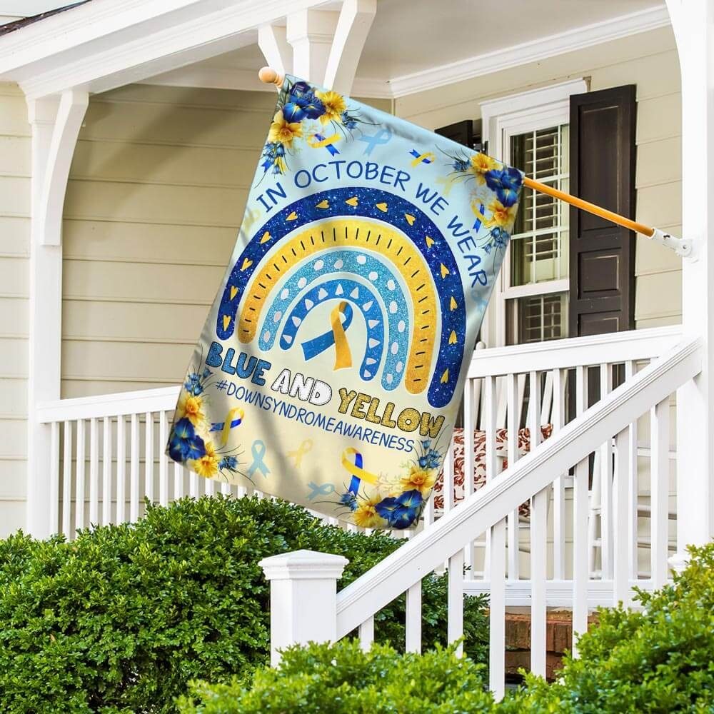 Down Syndrome Awareness. In October We Wear Blue And Yellow Flag - Image 5