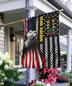 Drag Racing American Flag