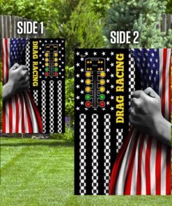 drag racing american flag 8132