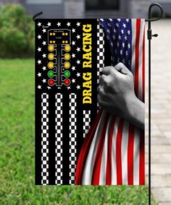 drag racing american flag 8239