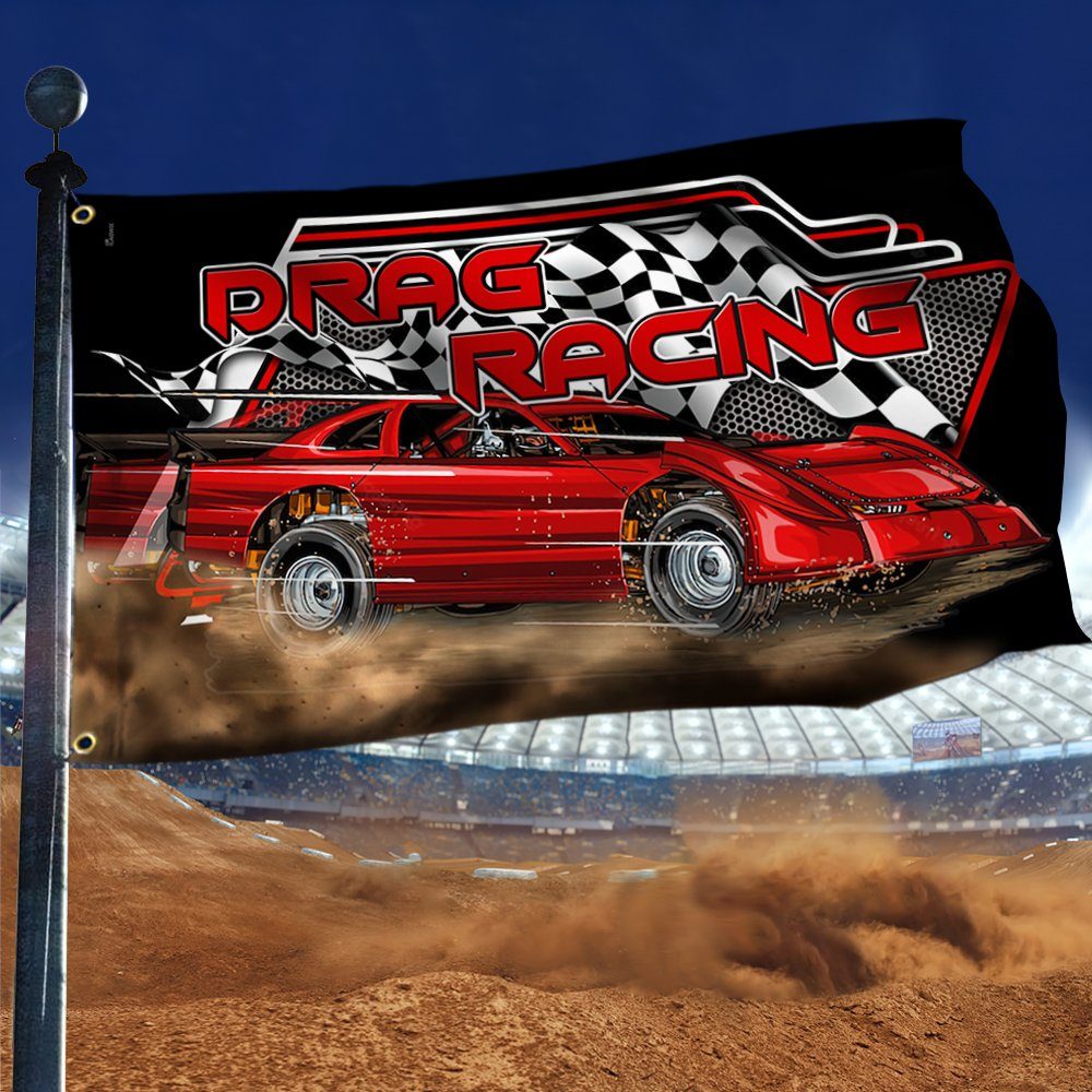 Drag Racing Grommet Flag Let's Go Racing LNT490GF