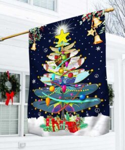 dragonfly christmas tree flag mlh2042f 1123