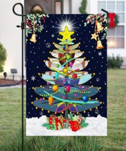 dragonfly christmas tree flag mlh2042f 2898