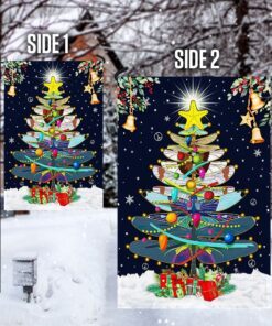 dragonfly christmas tree flag mlh2042f 4794