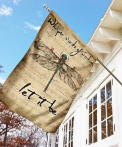 dragonfly whisper words of wisdom let it be flag 4219