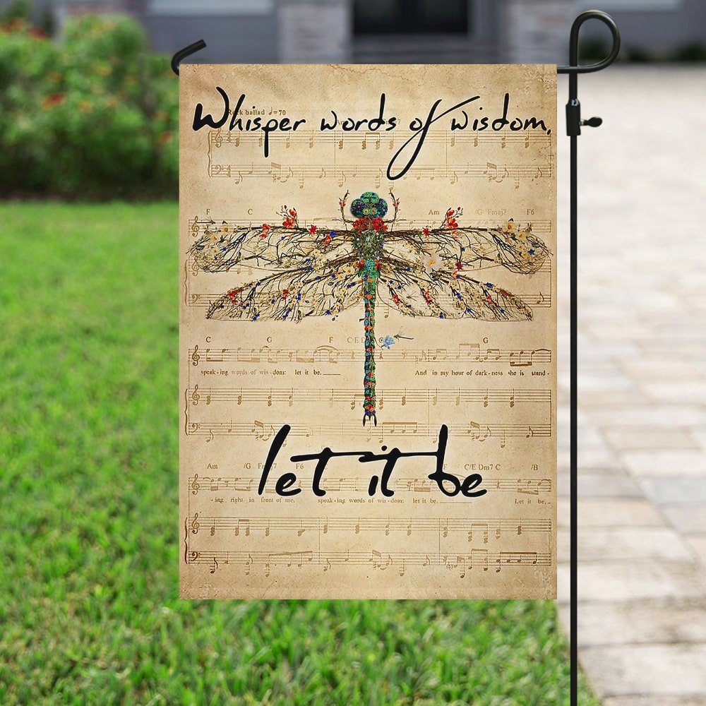 Dragonfly Whisper Words Of Wisdom Let It Be Flag - Image 6