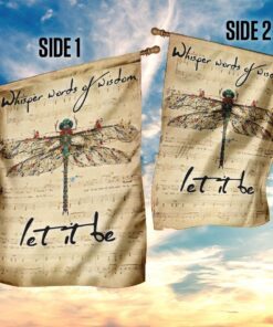 dragonfly whisper words of wisdom let it be flag 7532