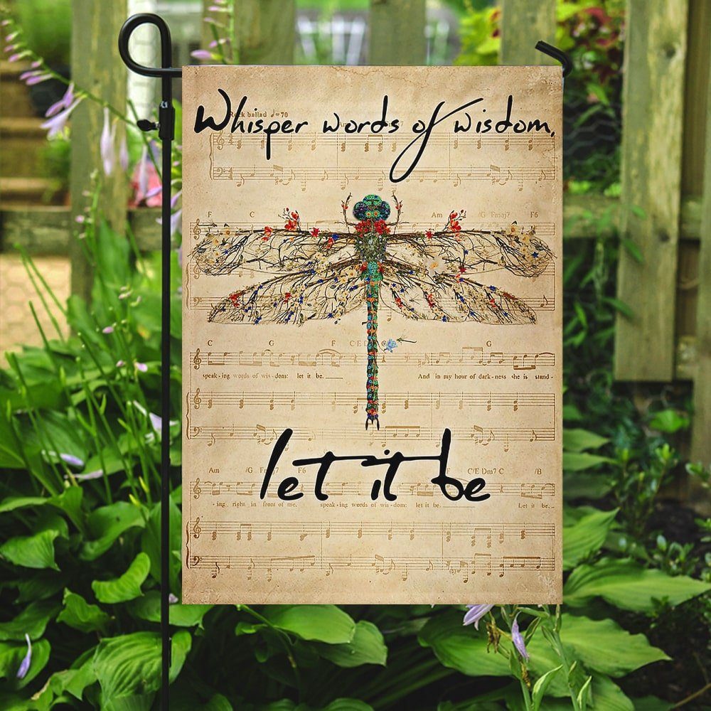 Dragonfly Whisper Words Of Wisdom Let It Be Flag - Image 5