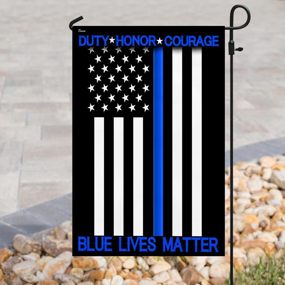 Duty - Honor - Courage. The Thin Blue Line Flag - Image 8