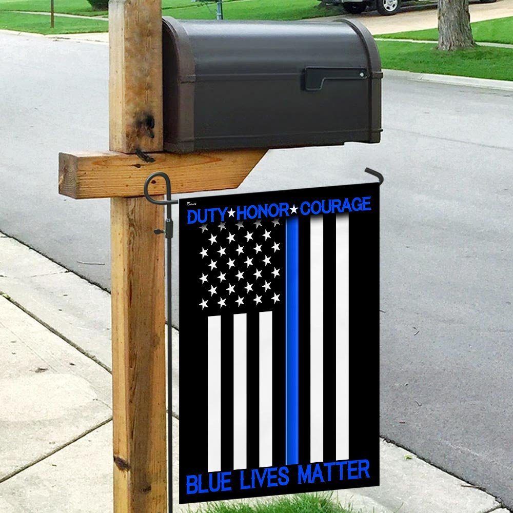 Duty - Honor - Courage. The Thin Blue Line Flag - Image 9