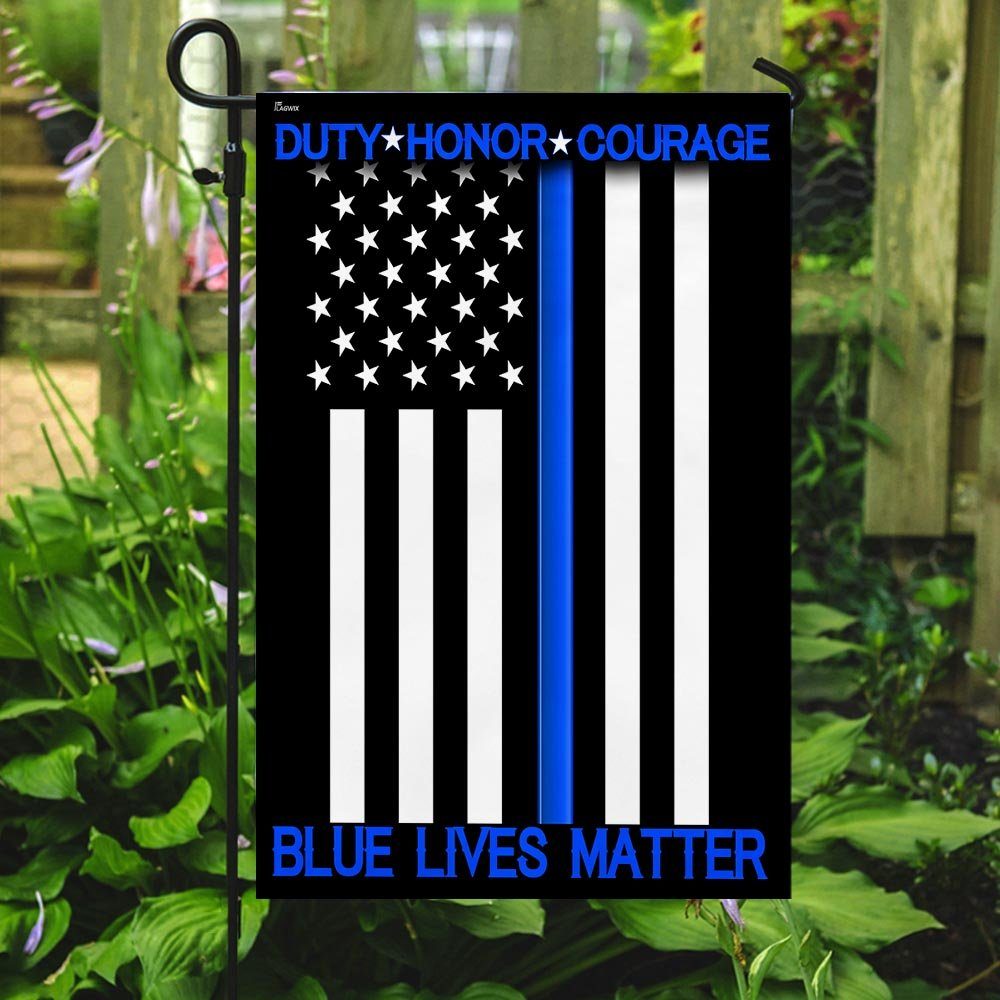 Duty - Honor - Courage. The Thin Blue Line Flag - Image 7