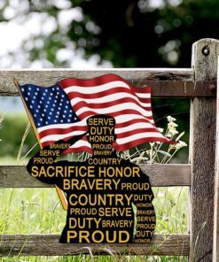 duty honor soldier hanging metal sign trn1157ms 1401