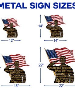 duty honor soldier hanging metal sign trn1157ms 7829