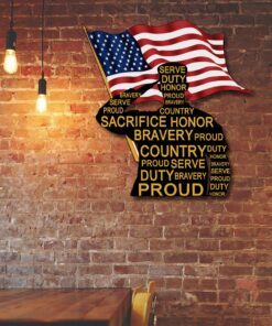 duty honor soldier hanging metal sign trn1157ms 8501
