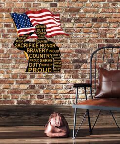 duty honor soldier hanging metal sign trn1157ms 8762