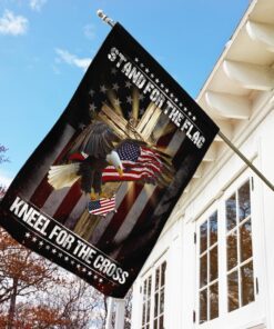 eagle and jesus flagwix™ stand for the flag kneel for the cross flag 1649