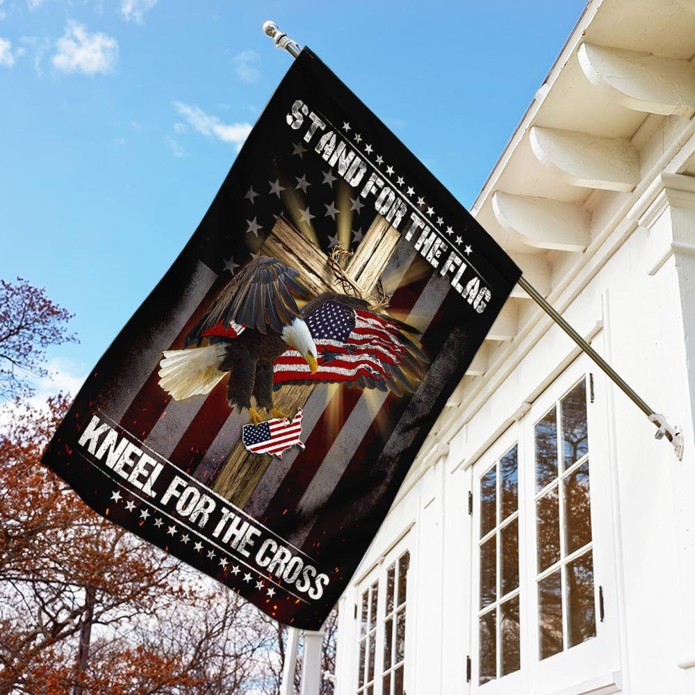 Eagle And Jesus Flagwix™ Stand For The Flag Kneel For The Cross Flag - Image 2