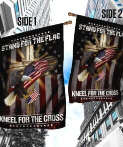 eagle and jesus flagwix™ stand for the flag kneel for the cross flag 3533