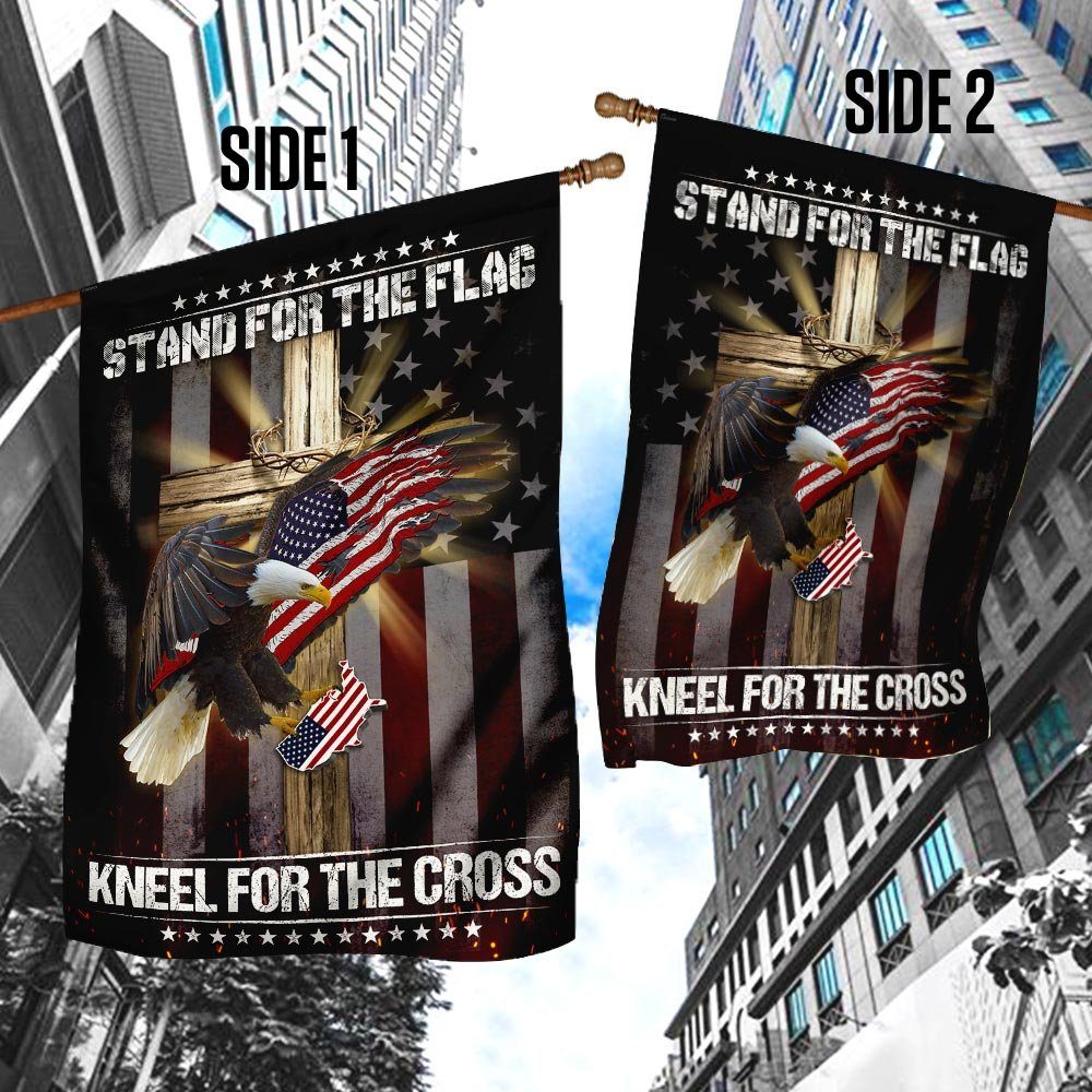 Eagle And Jesus Flagwix™ Stand For The Flag Kneel For The Cross Flag - Image 4