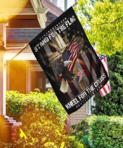 eagle and jesus flagwix™ stand for the flag kneel for the cross flag 7414