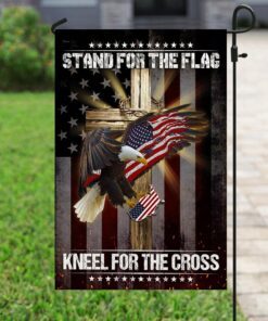 eagle and jesus flagwix™ stand for the flag kneel for the cross flag 8515