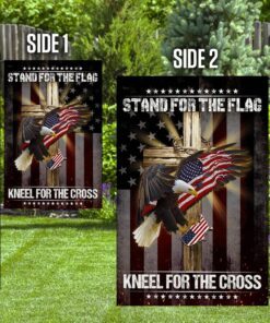 eagle and jesus flagwix™ stand for the flag kneel for the cross flag 8591