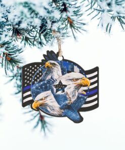 eagle custom shaped ornament thin blue line ant206o 5294