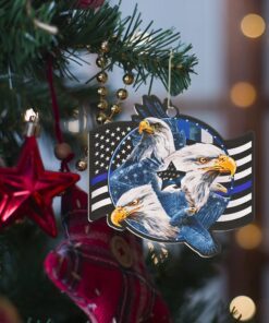 eagle custom shaped ornament thin blue line ant206o 6602