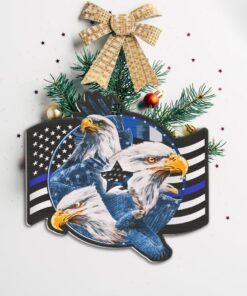eagle custom shaped ornament thin blue line ant206o 7254