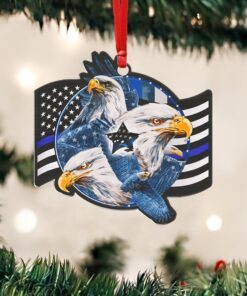 Eagle Custom-Shaped Ornament Thin Blue Line ANT206O